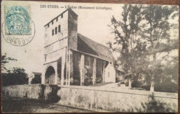 Cpa 24 Dordogne, Les Eyzies, L'Eglise Monument Historique, écrite En 1904, éd Guiraud - Les Eyzies