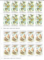 1067 - 8 Czech Republic Paridae Fringilla 2020 Goldfinch Chaffinch Hawfinch Marsh Tit Crested Tit Great Tit Blue Tit - Unused Stamps