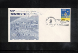 USA 1981 Space / Weltraum Space Shuttle - Spacepex'81 Interesting Cover - Stati Uniti