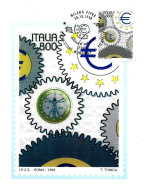 ITALIA ITALY - 1998 MILANO FIERA Esposizione Filatelia Italia 98 Euro Annullo Fdc Su Cartolina PT - 8909 - Münzen