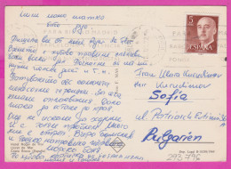 293796 / Spain - Hotel Roger De Flor Lloret De Mar Costa Brava PC 1972 USED  5 Pta General Franco Flamme Distrito-Postal - Cartas & Documentos