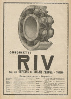 Cuscinetti A Sfera RIV - Illustrazione - Pubblicità 1927 - Advertising - Publicités