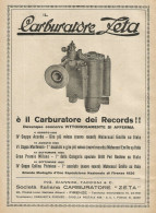 Carburatore ZETA è Il Carburatore Dei Records - Pubblicità 1927 - Advertis - Publicités