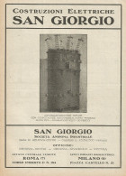 Autotrasformatore Trifase SAN GIORGIO - Pubblicità 1927 - Advertising - Publicités