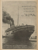 Navigazione Generale Italiana - ROMA - Pubblicità 1927 - Advertising - Publicités