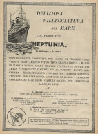 SITMAR Le Crociere Del Piroscafo NEPTUNIA - Pubblicità 1927 - Advertising - Publicités