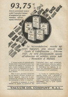 Mobiloil La Percentuale Numerica Dei... - Pubblicità 1927 - Advertising - Publicités