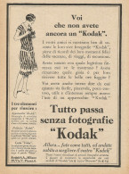 Tutto Passa Senza Fotografie KODAK - Pubblicità 1927 - Advertising - Reclame