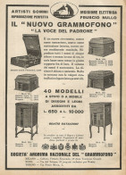 La Voce Del Padrone - Il Nuovo Grammofono - Pubblicità 1927 - Advertising - Reclame