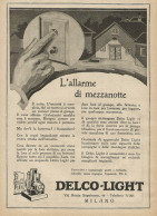 DELCO-LIGHT L'allarme Di Mezzanotte - Pubblicità 1927 - Advertising - Reclame