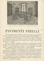 Pavimenti PIRELLI - Pubblicità 1931 - Advertising - Reclame