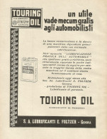 TOURING OIL - Lubrificante Di Garanzia - Pubblicità 1931 - Advertising - Reclame