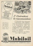 MOBILOIL - I Costruttori Lo Raccomandano - Pubblicità 1931 - Advertising - Advertising