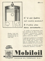 MOBILOIL - C'è Un Ladro Nel Vostro Motore?... - Pubblicità 1931 - Advertis - Reclame