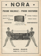 Radio NORA - Poche Valvole Pochi Disturbi - Pubblicità D'epoca - Advertis. - Advertising