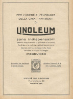 Società Del LINOLEUM - Pubblicità D'epoca - Advertising - Reclame