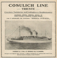 Cosulich Line - Piroscafo STELLA D'ITALIA - Pubblicità D'epoca - Advertis. - Pubblicitari