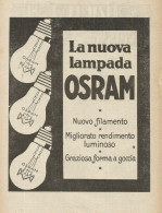 OSRAM La Nuova Lampada - Pubblicità D'epoca - Advertising - Pubblicitari