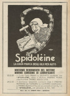 Spidolèine La Gran Marca Degli Olii Per Auto - Pubblicità D'epoca - Adver. - Publicités