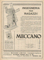 MECCANO Ingegneria Per Ragazzi - Pubblicità D'epoca - Advert. - Publicités