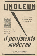 LINOLEUM Il Miglior Pavimento - Pubblicità D'epoca - Advertising - Publicités