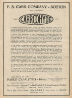 F. S. CARR COMPANY - Boston - Pubblicità D'epoca - Advertising - Publicités