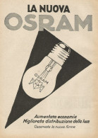 La Nuova Lampada OSRAM - Pubblicità D'epoca - Advertising - Advertising