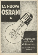 La Nuova Lampada OSRAM - Pubblicità D'epoca - Advertising - Publicités