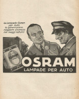 Lampade Per Auto OSRAM - Pubblicità D'epoca - Advertising - Pubblicitari