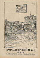 Lubrificanti Spidolèine - Genova - Illustrazione - Pubblicità D'epoca - Publicidad