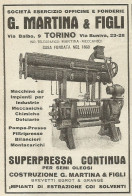 Superpressa Continua Per Semi Oleosi - Pubblicità 1928 - Advertising - Werbung