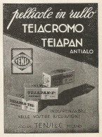 Pellicole Fotografiche TENSI - Pubblicità 1937 - Advertising - Publicités