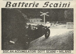 Accumulatori SCAINI - Pubblicità 1928 - Advertising - Werbung