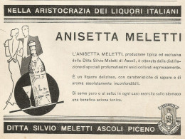 Liquore Anisetta Meletti - Ascoli Piceno - Pubblicità 1937 - Advertising - Werbung