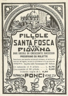 Pillole Di Santa Fosca - Farmacia PONCI - Pubblicità 1938 - Advertising - Publicités