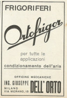 Frigoriferi ORTOFRIGOR - Pubblicità 1938 - Advertising - Pubblicitari