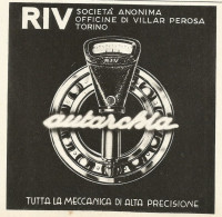Meccanica Di Alta Precisione RIV - Pubblicità 1938 - Advertising - Werbung