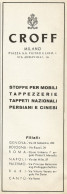 Stoffe Per Mobili CROFF - Pubblicità 1938 - Advertising - Reclame