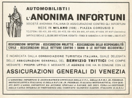 Anonima Infortuni_Assicurazioni Generali Di Venezia - Pubblicità 1938 - Publicités