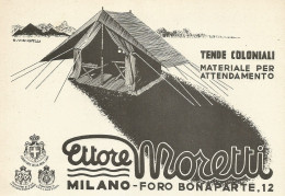 Tende Coloniali  ETTORE MORETTI - Pubblicità 1938 - Advertising - Werbung