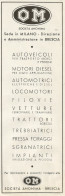 Autoveicoli OM - Brescia - Pubblicità 1938 - Advertising - Werbung