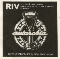 Meccanica Di Alta Precisione RIV - Pubblicità 1938 - Advertising - Pubblicitari