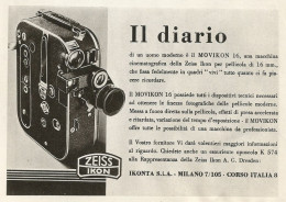 Cinepresa MOVIKON 16 - Zeiss Ikon IKONTA - Pubblicità 1938 - Advertising - Publicités