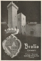 BROLIO Chianti - Pubblicità 1937 - Advertising - Pubblicitari