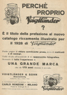 Perchè Proprio Voightlander? - Pubblicità 1928 - Advertising - Publicités