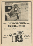 Carburatore SOLEX - Illustrazione Viaggiatore...- Pubblicità 1928 - Adver. - Advertising