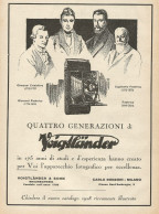 Quattro Generazioni Di Voightlander - Pubblicità 1928 - Advertising - Publicités
