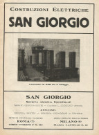 Trasformatori In Montaggio San Giorgio - Pubblicità 1928 - Advertising - Reclame