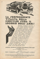 Chrysler Sfida Il Logorio Degli Anni - Pubblicità 1928 - Advertising - Pubblicitari