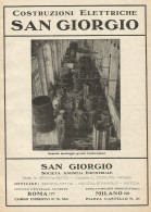 Reparto Montaggio Grandi Trasformatori San Giorgio - Pubblicità 1928 - Adv - Publicités